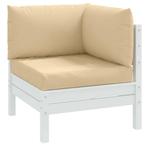 vidaXL Palletkussens 3 st stof gemêleerd beige, Huis en Inrichting, Woonaccessoires | Kussens, Verzenden, Nieuw, Beige