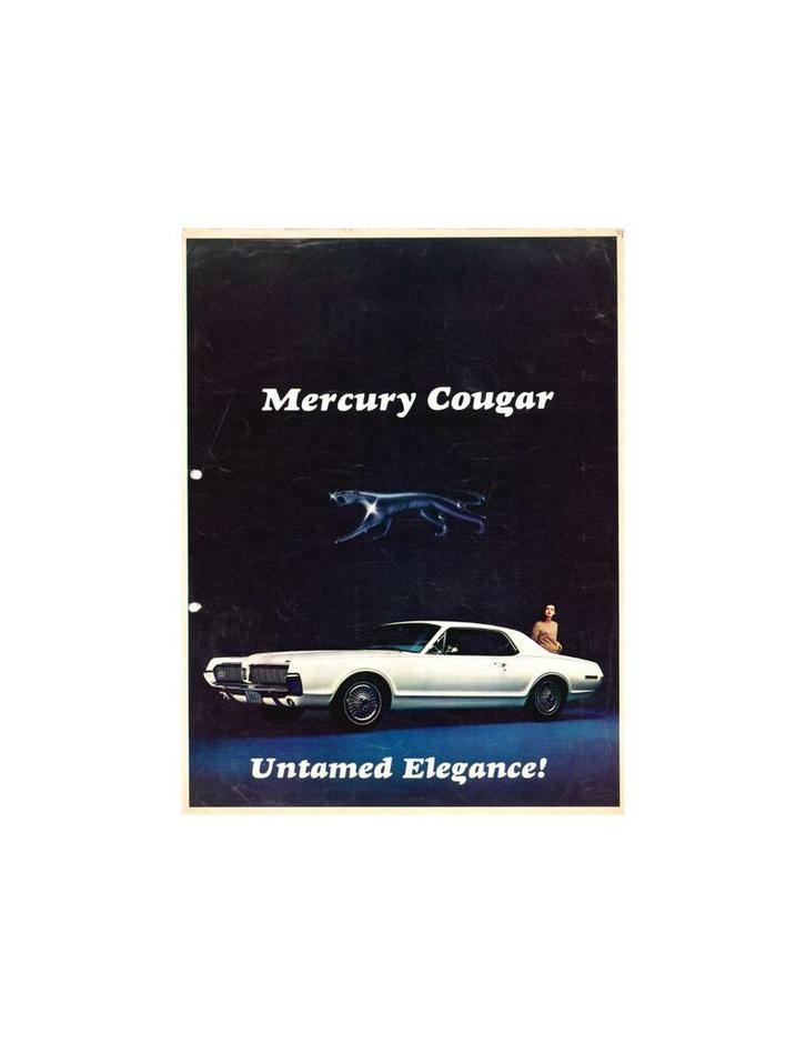 1967 MERCURY COUGAR BROCHURE ENGELS (USA), Boeken, Auto's | Folders en Tijdschriften
