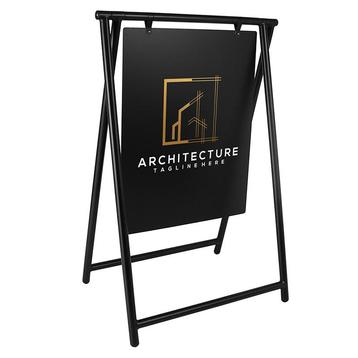 Stoepbord Swing Sign A-Frame Black beschikbaar voor biedingen