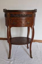 Nachtkastje - Hout, Brons - Marmo rosso