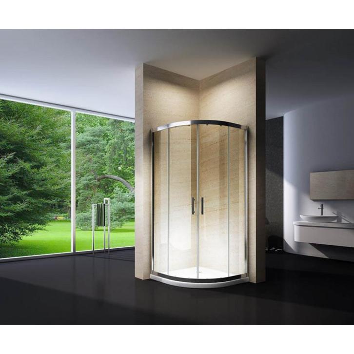 Douchecabine 100X100 Kwartrond Floor LB- Helder Glas, Doe-het-zelf en Verbouw, Sanitair, Nieuw, Ophalen of Verzenden