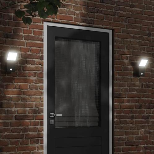 vidaXL Buitenwandlampen 2 st LED met sensors gegoten, Tuin en Terras, Buitenverlichting, Nieuw, Verzenden