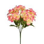 Hortensia 30cm hydrangea bush creme met roze rand zijdebloem, Nieuw, Ophalen of Verzenden