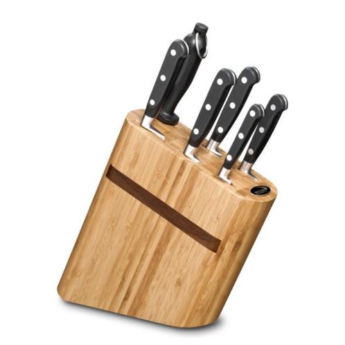 Déglon Compact messenblok - Bamboe en walnoot - 5 messen..., Huis en Inrichting, Keuken | Bestek, Nieuw, Ophalen of Verzenden