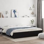 vidaXL Bedframe met lades bewerkt hout zwart 160x200 cm, Verzenden, Zwart, 200 cm, 160 cm