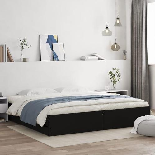 vidaXL Bedframe met lades bewerkt hout zwart 160x200 cm, Huis en Inrichting, Slaapkamer | Bedden, 160 cm, 200 cm, Zwart, Tweepersoons