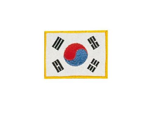 Opnaai embleem Koreaanse vlag 8x6cm (Taekwondopakken), Sport en Fitness, Vechtsporten en Zelfverdediging, Nieuw, Ophalen of Verzenden