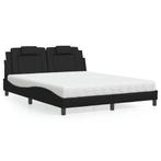 Bed met matras kunstleer zwart 160x200 cm, Huis en Inrichting, Slaapkamer | Bedden, Verzenden, Nieuw