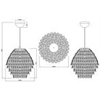LED Hanglamp - Trion Pety - E27 Fitting - Rond - Mat Chroom, Ophalen of Verzenden, Nieuw, Metaal