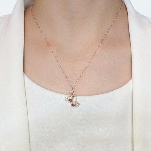 Hanger - 18 karaat Roségoud - 0.54ct. tw. Robijn - Diamant, Sieraden, Tassen en Uiterlijk, Antieke sieraden