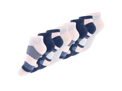 8 paar Meisjes sneakersokken - Dots/Stripes-mix, Kinderen en Baby's, Kinderkleding | Schoenen en Sokken, Verzenden