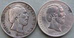 Nederland. Willem III. 1/2 Gulden 1863 en 1864 (Zonder, Postzegels en Munten, Munten | Nederland