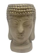Bloempot Boeddha van steen 29 cm - Taupe, Tuin en Terras, Bloempotten, Nieuw, Overige materialen, Verzenden