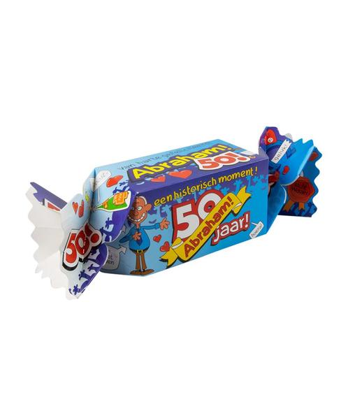 Geschenkdoosje Abraham 50 Jaar 26cm, Hobby en Vrije tijd, Feestartikelen, Nieuw, Verzenden