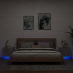 vidaXL Nachtkastjes met LEDs 2 st wandgemonteerd betongrijs, Minder dan 45 cm, Verzenden, Nieuw, Minder dan 55 cm