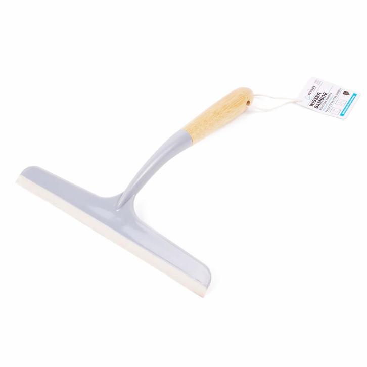 Benson Wisser met bamboe handgreep - 24,5 cm - grijs - ku..., Huis en Inrichting, Schoonmaakartikelen, Ophalen of Verzenden
