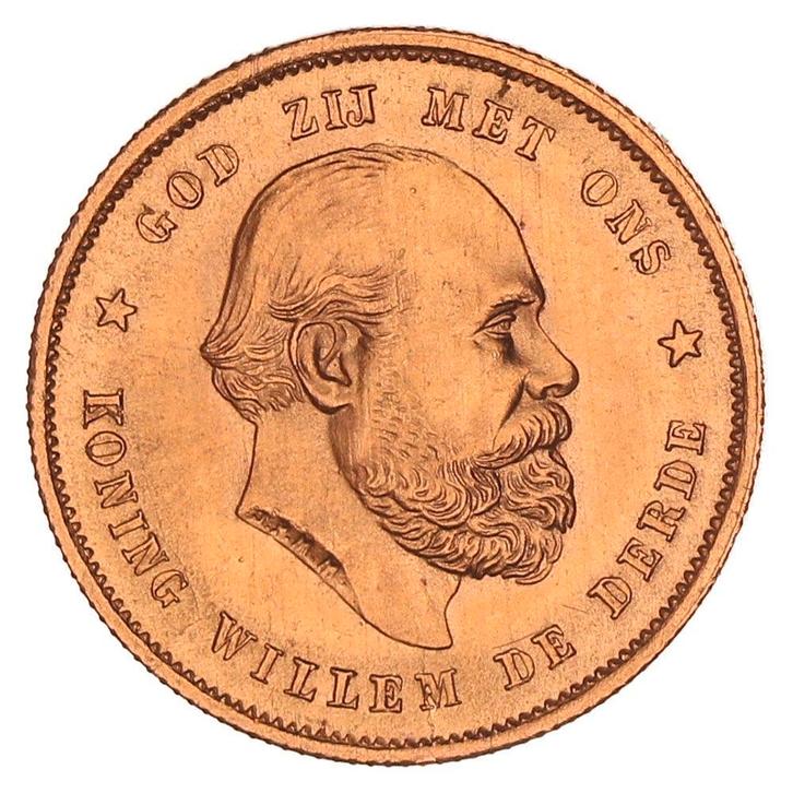 Gouden 10 Gulden Willem III 1889 Pr+, Postzegels en Munten, Munten | Nederland, Verzenden