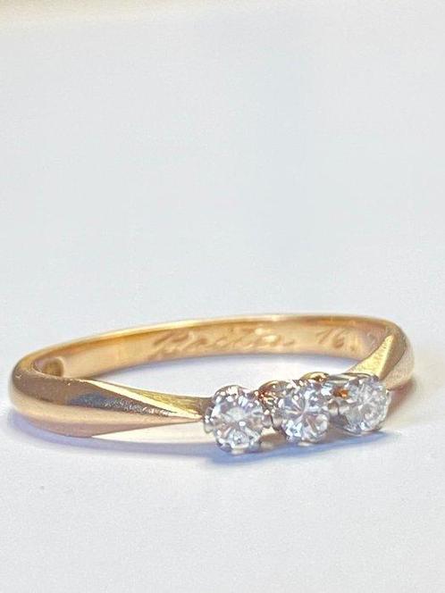 Zonder Minimumprijs - Ring - 18 karaat Geel goud Diamant, Sieraden, Tassen en Uiterlijk, Ringen