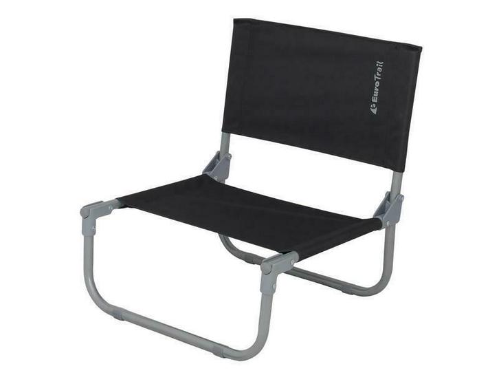 Eurotrail Strandstoel Minor Zwart, Caravans en Kamperen, Kampeeraccessoires, Nieuw