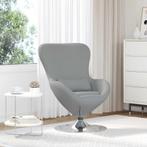 vidaXL Eivormige stoel Lichtgrijs Stof, Huis en Inrichting, Fauteuils, Verzenden, Nieuw