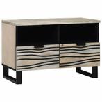 vidaXL TV Kast met lade Wit 70 x 33 x 46 cm massief, Huis en Inrichting, Kasten | Televisiemeubels, Minder dan 50 cm, Verzenden