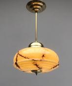 Plafondlamp - Glas, Messing - Plafondlamp van messing met
