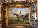 Scuola inglese (XX) - Cavallo con fantino, Antiek en Kunst