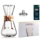 Chemex Slow Coffee Set 3-kops, Ophalen of Verzenden, Nieuw