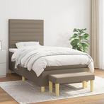 vidaXL Boxspring met matras stof taupe 80x200 cm, Huis en Inrichting, Slaapkamer | Bedden, Eenpersoons, Verzenden, Nieuw, 80 cm