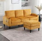 Opbergbank en Kruk in 1 – 4-Zits Chenille Bank voor Woonkame, Verzenden, Nieuw