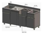 Bar-/Cocktailstation | RVS | Onderbar | Spoelbak +, Verzenden, Nieuw in verpakking