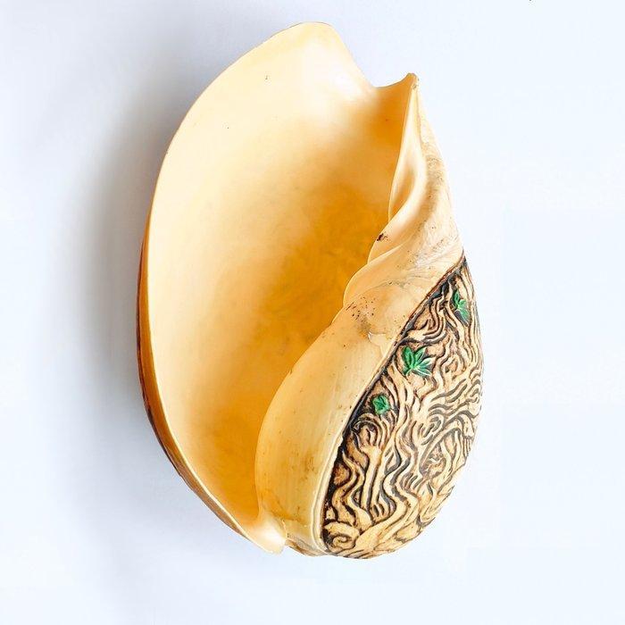 Oud Tibetaans of Nepalees Geschilderde en uitgehakte, Antiek en Kunst, Antiek | Overige Antiek