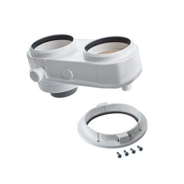 Ferroli Ø80/80 excentrische rookgasadapter, Doe-het-zelf en Verbouw, Verwarming en Radiatoren, Verzenden