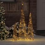 vidaXL Kerstboom met 90 LED 3 pcs Warmwit 20 x 20 x 80 cm, Diversen, Kerst, Verzenden, Nieuw