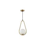 Hanglamp | BALI | 1x E27 | Ø15cm | Goud | Druppel, Huis en Inrichting, Ophalen of Verzenden, Nieuw, Metaal, 50 tot 75 cm