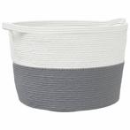 Wasmand Katoen Grijs Wit Ã60cm - Retourdeal! -69%, Ophalen of Verzenden, Nieuw