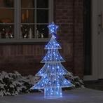 vidaXL Kerstboom met 100 LED Blauw 122 cm Acryl, Verzenden, Nieuw
