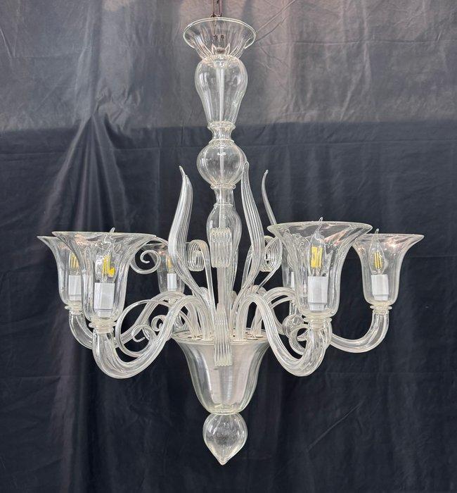 Kroonluchter - Domus - Muranoglas - 6 luci / 76 cm diameter, Antiek en Kunst, Antiek | Lampen