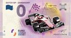 Nederland. 0 Euro Banknote 2020 Dutch GP Zandvoort (Colour