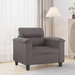 vidaXL Fauteuil 60 cm kunstleer grijs, Eenpersoons, Verzenden, Nieuw, Leer