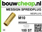 Messing spreidplug M10 (100 st.), Verzenden, Nieuw