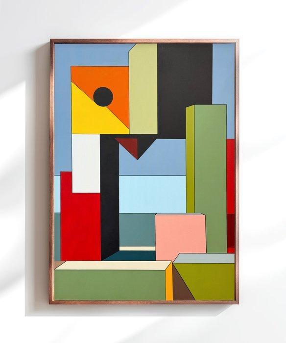 Alejandro Gonzalez - Arquitecturas Geométricas 109 - XL -, Antiek en Kunst, Kunst | Schilderijen | Modern