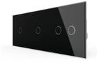 Livolo Touch Lichtknop Zwart glas | Luxe Schakelaar 1+1+2 |, Ophalen of Verzenden, Nieuw, Schakelaar
