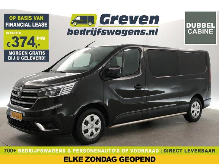 Renault Trafic 2.0 dCi T29 L2H1 | Euro6 | DC | 6-Persoons, Auto's, Bestelauto's, Handgeschakeld, Diesel, Zwart, Renault