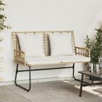 vidaXL Tuinbank Zwart, Antraciet 113 x 69 x 83 cm Poly riet,, Verzenden, Nieuw, Rotan