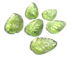 Lot 6 x Peridot gesneden in blad Cabochons- 1.02 g, Verzamelen, Mineralen en Fossielen