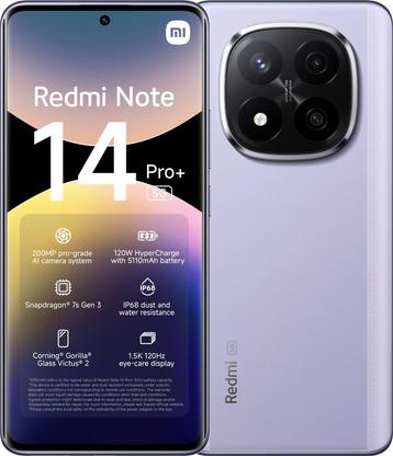 Redmi - Note 14 Pro+ 5G - 256GB - Lavender Purple beschikbaar voor biedingen