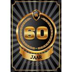 Luxe 60 jaar verjaardag poster - 60 jaar versiering, Ophalen of Verzenden, Nieuw