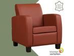 Leren fauteuil Joy - Toledo Terra (donkercognac) - Poten, Huis en Inrichting, Nieuw, Ophalen of Verzenden, Eigentijds, Klassiek, Modern