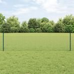vidaXL Gegalvaniseerd Draadhek met 11 U-Palen Groen 0,5x25 m, Verzenden, Nieuw